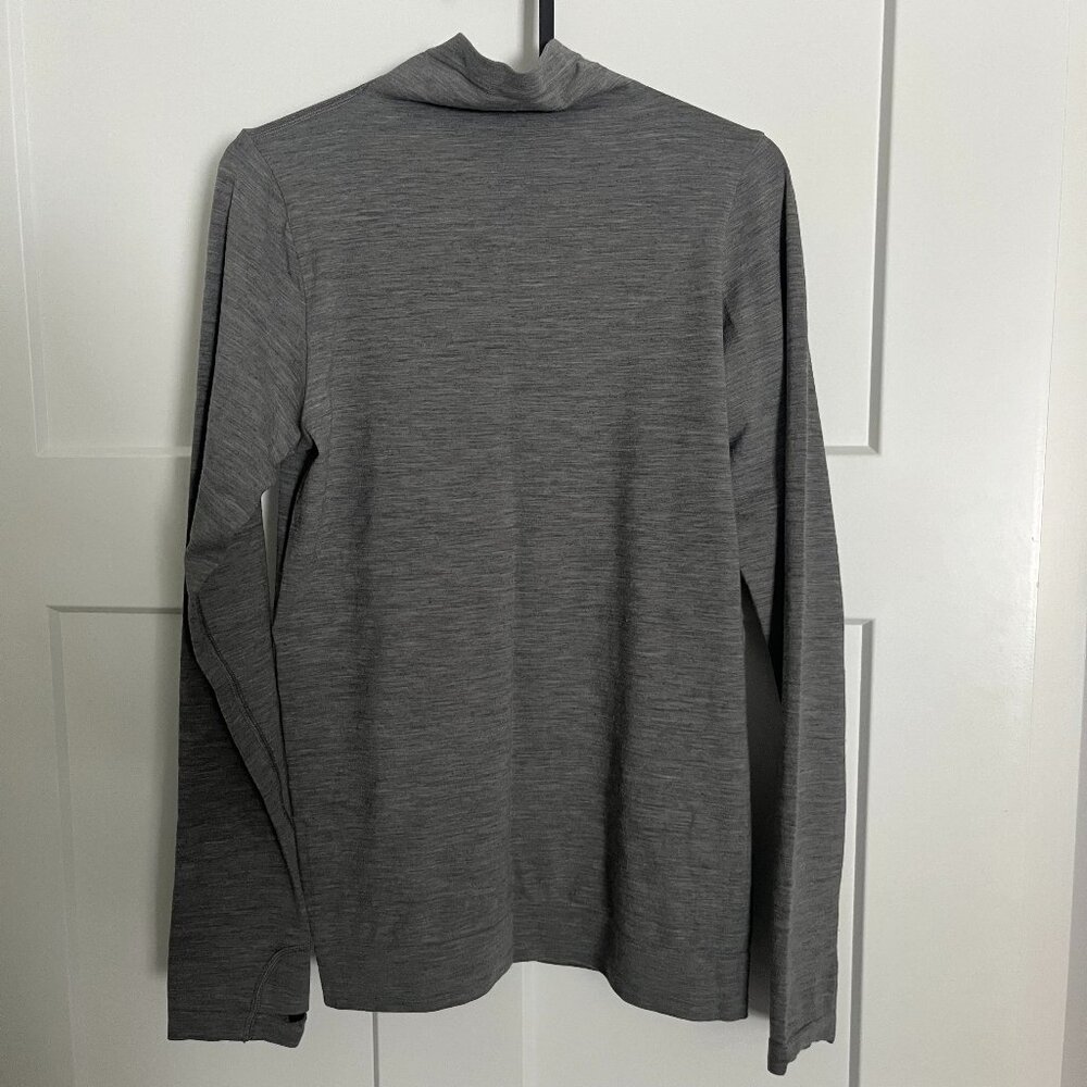 Athleta Remarkawool Turtleneck, Light Grey Heather, M